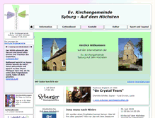 Tablet Screenshot of ev-kirche-syburg-hoechsten.de
